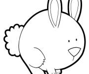 Coloriage et dessins gratuit Dr&ocirc;le d'un petit lapin mignon à imprimer