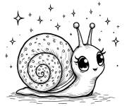 Coloriage Escargot mignon aux beaux yeux