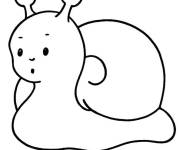 Coloriage et dessins gratuit Escargot mignon cp à imprimer