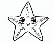 Coloriage &Eacute;toile de mer mignonne