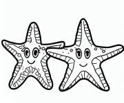 Coloriage &Eacute;toiles de Mer adorables
