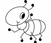 Coloriage et dessins gratuit Fourmi Mignonne facile à imprimer