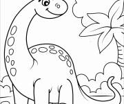 Coloriage Giant dinosaure mignon