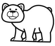 Coloriage et dessins gratuit Gros ours populaire mignon à imprimer