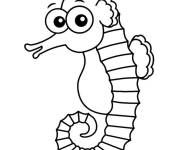 Coloriage Hippocampe mignon