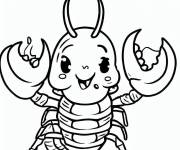 Coloriage Homard adorable
