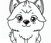 Coloriage Husky adorable