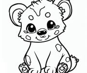Coloriage Hy&egrave;ne mignonne pour enfants