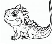 Coloriage Iguane mignon pour maternelle