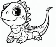Coloriage Iguane mignon qui sourit