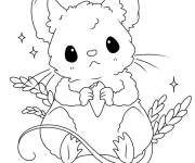 Coloriage Illustration animal trop adorable