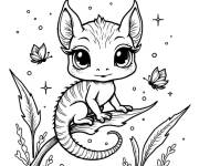Coloriage L&eacute;zard mignonne