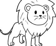 Coloriage Lion aimable de la jungle