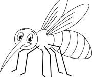 Coloriage Moustique mignon