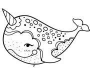 Coloriage Narval mignon