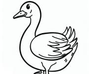 Coloriage Oie animal mignon
