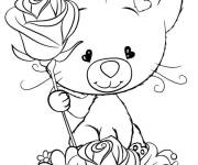 Coloriage Ours en peluche mignon