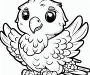 Coloriage Petit aigle mignon
