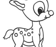 Coloriage Petit cerf aimable