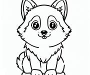 Coloriage Petit chien adorable