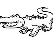 Coloriage Petit Crocodile adorable