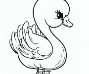 Coloriage Petit cygne adorable