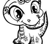 Coloriage Petit dino mignon