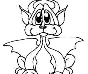 Coloriage Petit Dragon mignon