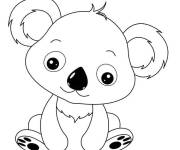 Coloriage et dessins gratuit Petit koala mignon facile à imprimer