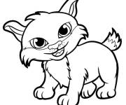Coloriage Petit lynx adorable