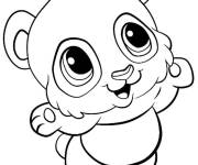 Coloriage Petit panda mignon en ligne