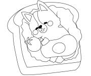 Coloriage Renard mignon en dormant