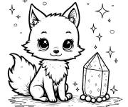 Coloriage Renard mignon pour maternelle