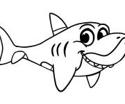 Coloriage Requin trop mignon