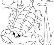Coloriage Scorpion mignon pour enfants