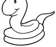 Coloriage et dessins gratuit Serpent mignonne pour enfant à imprimer