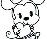 Coloriage Souris Minnie trop mignonne
