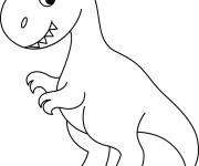 Coloriage Tyrannosaure mignon