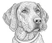 Coloriage Chien chasseur r&eacute;aliste