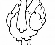 Coloriage Autruche adulte aimable