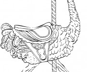 Coloriage Autruche de course