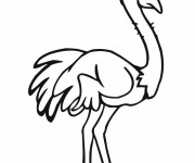 Coloriage Autruche en col&egrave;re