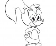 Coloriage Autruche trop mignonne anim&eacute;