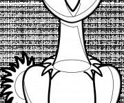 Coloriage Autruche vecteur