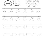 Coloriage A pour Axolotl
