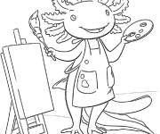 Coloriage Artiste Axolotl