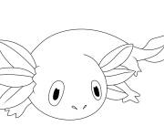 Coloriage Axolotl &agrave; colori