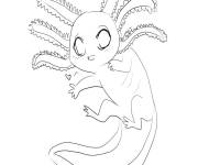 Coloriage Axolotl &agrave; compl&eacute;ter