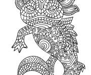 Coloriage Axolotl &agrave; motif complexe
