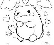 Coloriage Axolotl amoureux